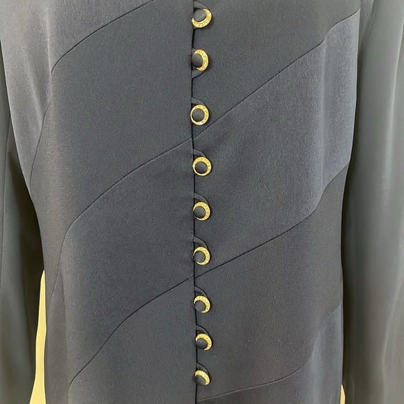 Frascara Vintage Navy Blue Evening Blazer Jacket - Picture 4 of 12